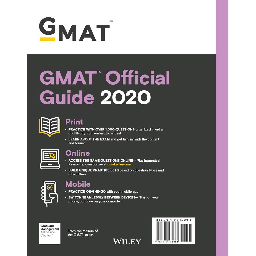 2020 GMAT Official Guide 9781119576068 University Book Store