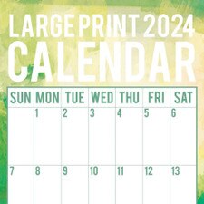 2024 Large Print Calendar Wall Calendar
