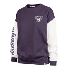 47 Brand Women's Vault Dog Washington Sleeve Colorblock Andie Crewneck