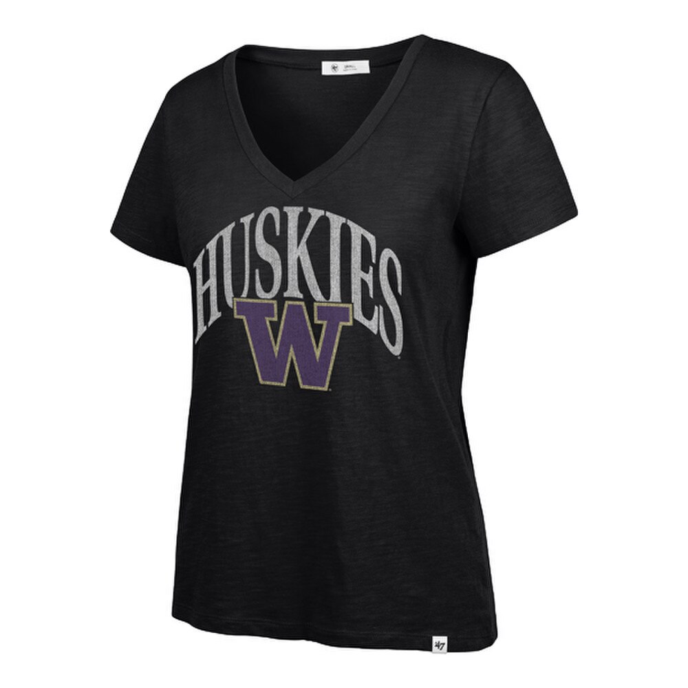 47 Brand Women's Washington Huskies W Slub V-neck Tee