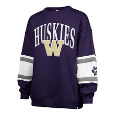 47 Brand Women's Washington Huskies W Steadfast Paneled Crewneck