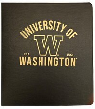 Accolade Black U of W 1" Vinyl Binder