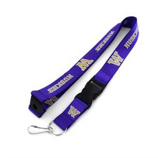 Aminco Purple W Washington Huskies Team Buckle Lanyard