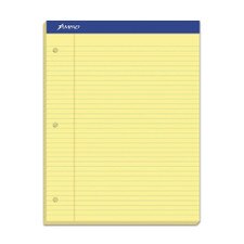 Ampad Canary College 3 Hole Legal Pad 100ct