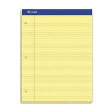 Ampad Canary Double Sheet Narrow 3 Hole Legal Pad 100ct
