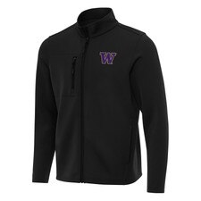 Antigua Mens Washington Huskies Objection Stretch Poly Full Zip Jacket