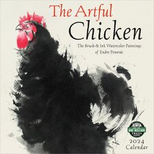 Artful Chicken Wall Calendar 2024