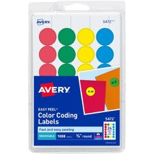Avery .75" Removable Color Coding Label Dots 1008ct