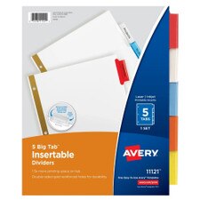 Avery 5-Tab Binder Dividers Multicolor