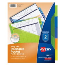 Avery Big Tab Plastic Dividers Multicolor 5-Tab