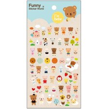 BC Mini Funny Sticker World I'm BeBe Stickers