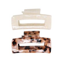 Banded Wooded Path Eco Claw Clips Set of 2