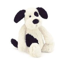 Bashful Black and Cream Puppy Small Plush