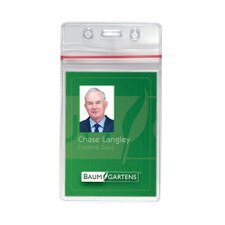 Baumgartens Clear Vertical Sealed ID Holder