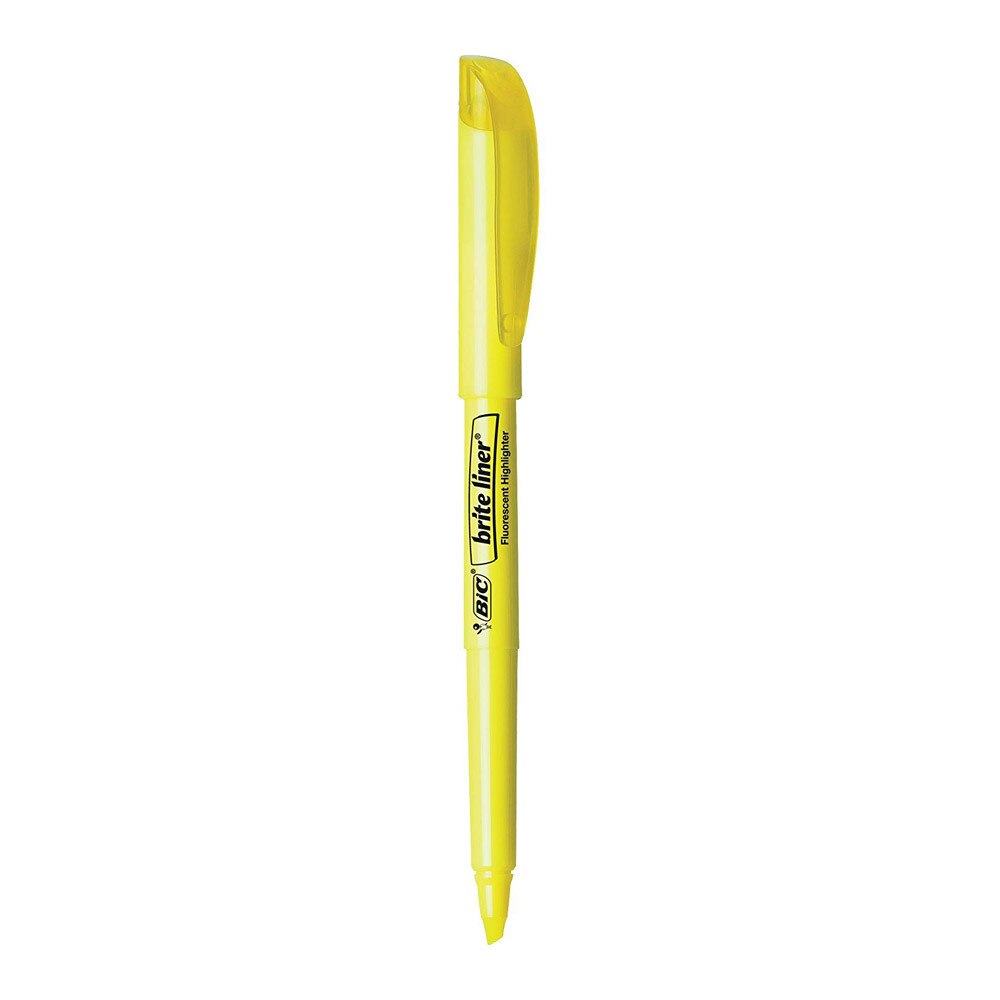 Bic Brite Liner Fluorescent Highlighter Red Yellow