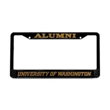 University of Washington Alumni License Plate Frame Black