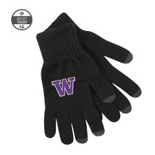 Logofit Black W Utext Smart Touch Knit Gloves Large