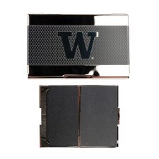 Black W Washington Business Card Case