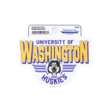 Blue 84 Husky Throwback U of W 90's Miles High Sticker 3"