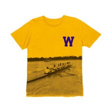 Blue 84 Men's Washington Crew Oversized Print Vintage Tee