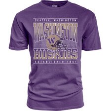Blue 84 Men's Washington Huskies Football Helmet Garment Dyed Tee