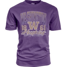 Blue 84 Men's Washington Huskies Soft Print Garment Dyed Tee