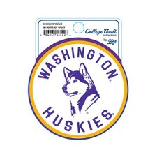 Blue 84 Washington Huskies Retro Dog Circle Skater Boy Sticker