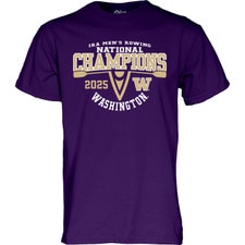 Blue 84 Unisex Washington Huskies 2025 Men's Rowing National Champions Tee