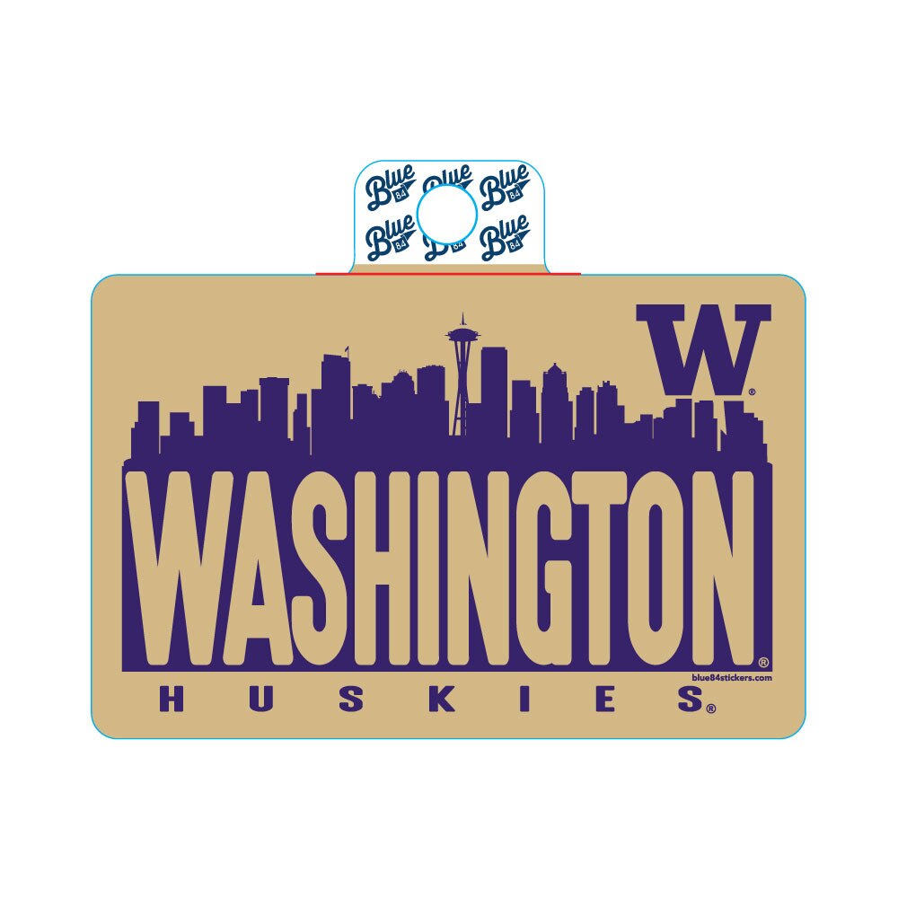 Blue 84 Washington Huskies Seattle Skyline Sticker