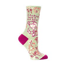 Blue Q Fucking Love It Garden Women's Crew Socks