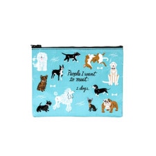 Blue Q People I Want To Meet: Dogs Zipper Pouch