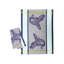 Native Northwest Blue Whale Tea Towel