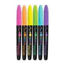 The Board Dudes Dry Erase Markers, Neon, 6 Pk., Writing Supplies, Household