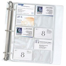 C-Line 20 Business Card Holder Poly Binder Pages 10 Count