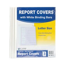C-Line Clear Report Covers With Binding Bars 3 Pack