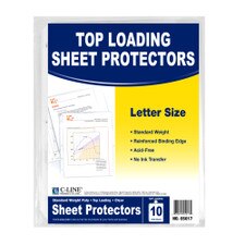 C-Line Clear Standard Top Loading Sheet Protectors 10 Count