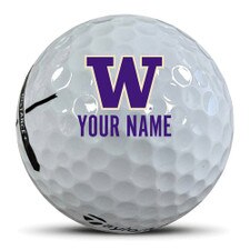 CDI CUSTOMIZED W Name Washington Huskies Logo Golf Balls 12pk