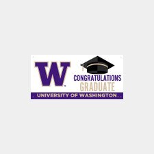 CDI W Congratulations Graduate University of Washington Vinyl Banner 2' x 4'
