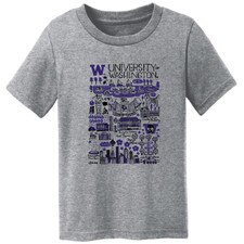 Camp David Toddler Gray Julia Gash University of Washington Huskies Tee