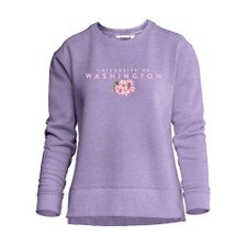 Camp David Women's U of W Cherry Blossoms Unity Crewneck