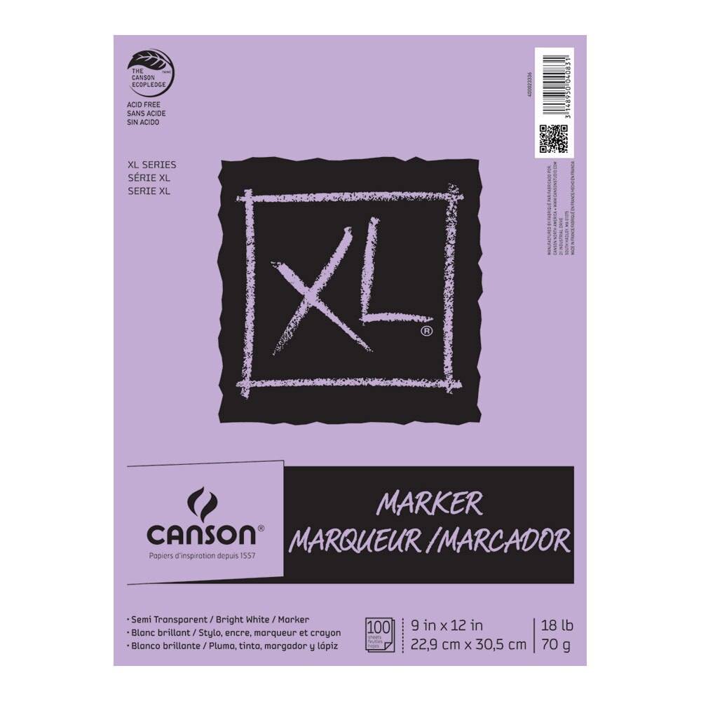 Canson XL Marker Pad 100 Sheet 9"x12"
