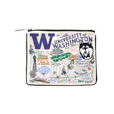 Catstudio U of W Embroidered Collage Pouch