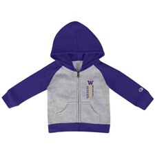 Champion Baby Gray W Huskies Raglan Stadium Zip Hood