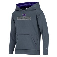 Champion Kids' Charcoal W Washington Poly Fleece Stadium Hood