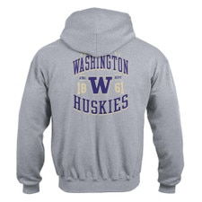 Champion Kids' Grey W Front Property of University of Washington Huskies 1861 Back Full-zip Hood