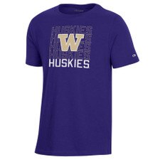 Champion Kids' Purple W Washington Huskies Repeat Stadium Tee