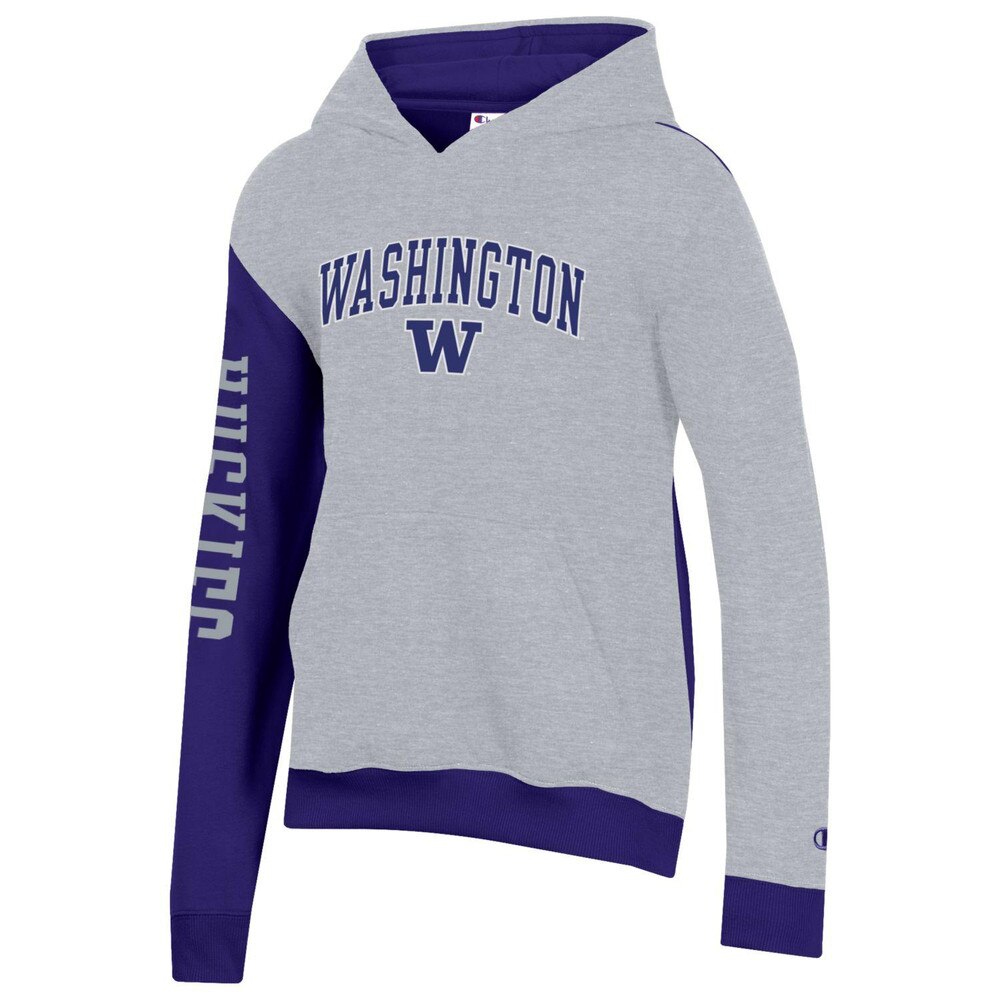 Champion Kids' Washington W Huskies Sleeve Superfan Home & Away Hoodie