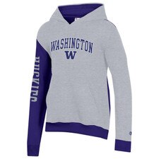 Champion Kids' Washington W Huskies Sleeve Superfan Home & Away Hoodie