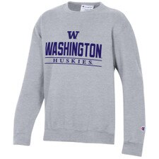 Champion Kids' W Washington Huskies Applique Crewneck
