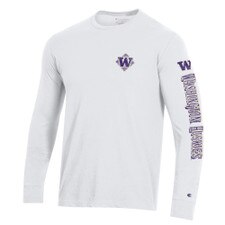 Champion Men's Washington Huskies Long Sleeved Tee